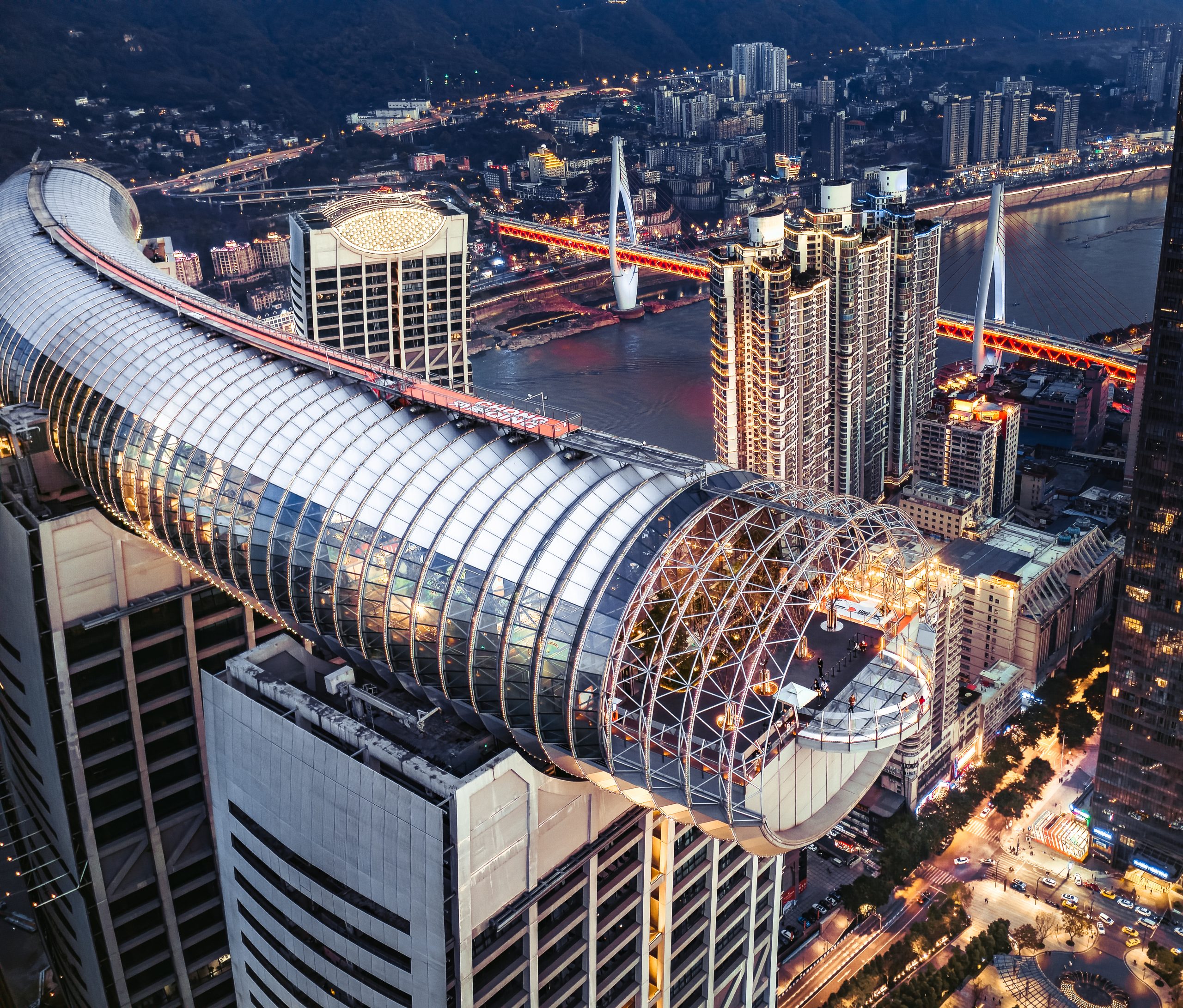 The Exploration Deck Viewing Gallery of Raffles City Chongqing Joins The World Federation Of Great Towers